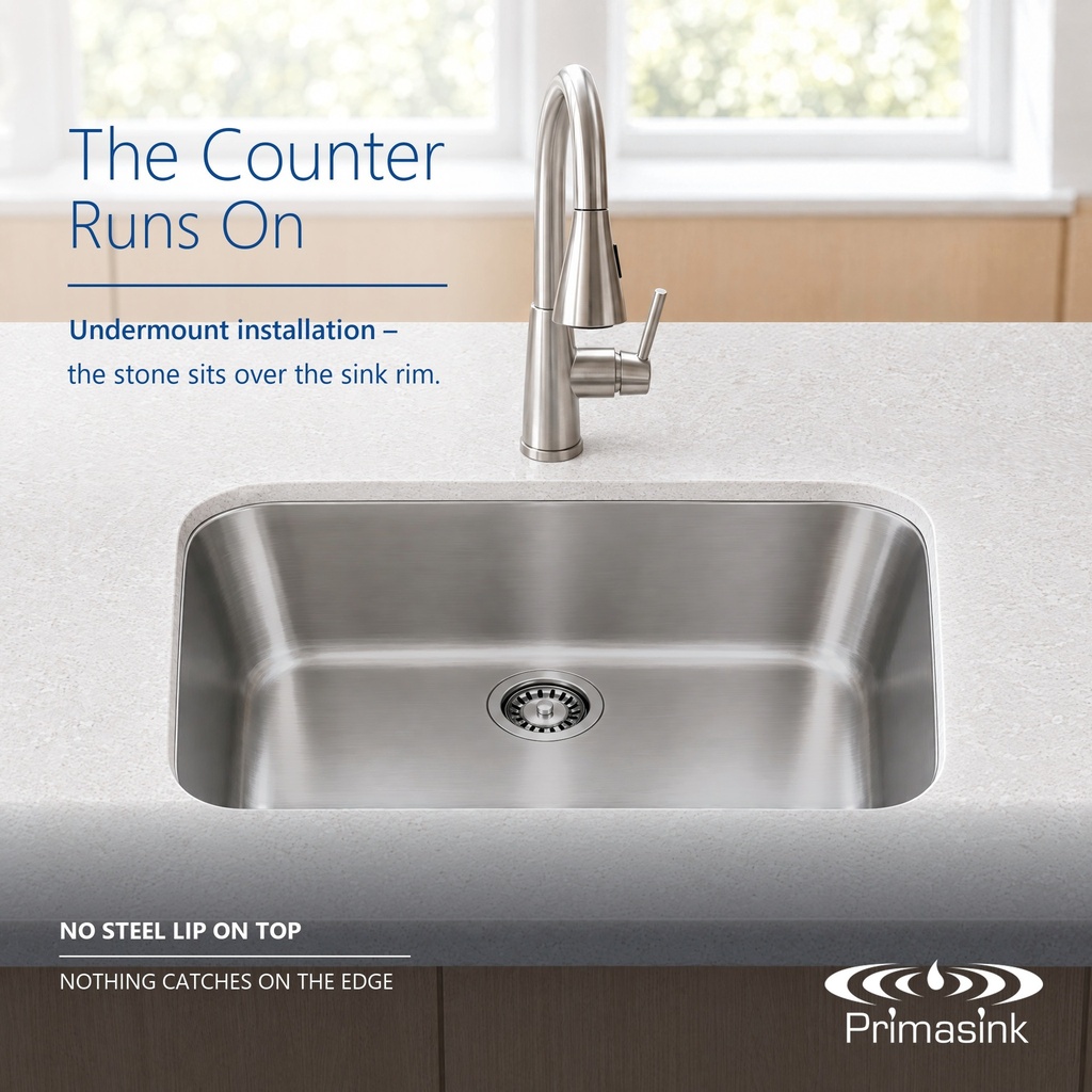 PS-2718 seamless undermount - the counter runs on