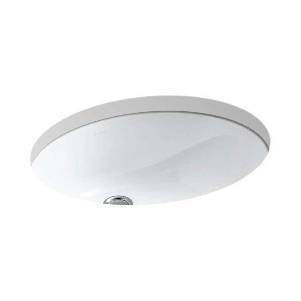 Kohler K-2210-0 Caxton oval undermount sink - side view
