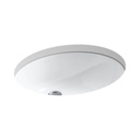 Kohler K-2210-0 Caxton oval undermount sink - side view