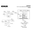 Kohler K-2210 Caxton dimensions (Kohler specification drawing)