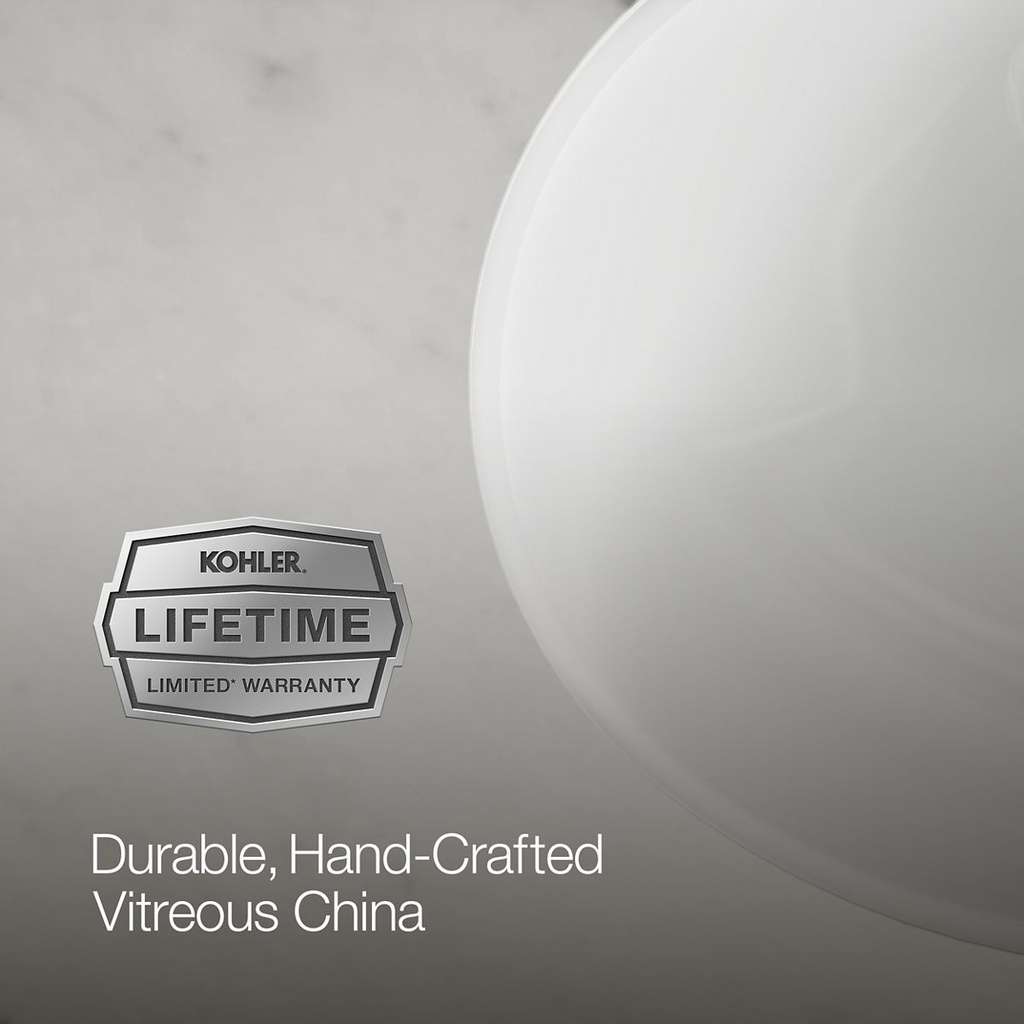 Kohler vitreous china - Lifetime Limited Warranty