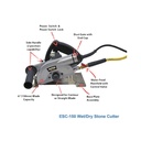 Alpha® ESC-250 Electric Wet/Dry Stone Cutter for Industrial Applications (	6", 220V, 7/8" (22.23mm) Arbor)