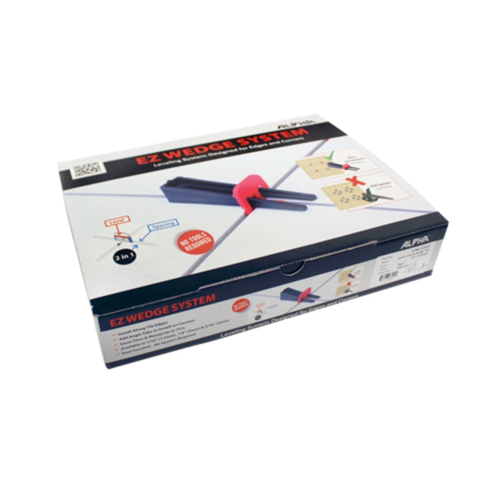 Alpha EZ Wedge EZWCT30RD, 1/8" (3.0mm), Joint Clip & Angle Tab, Red, 200pc.