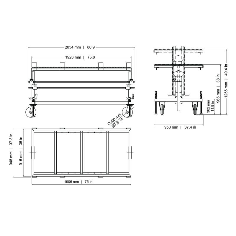Aardwolf AHWT910 Adjustable Height Work Table