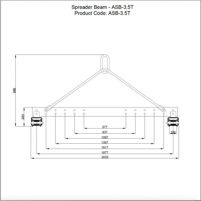 Aardwolf ASB35T Spreader Bar - 3.5 Tons