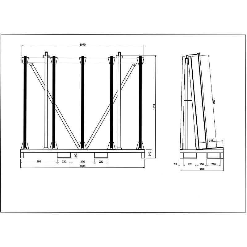 Aardwolf SSTR-2000 Single Side Transport Rack 