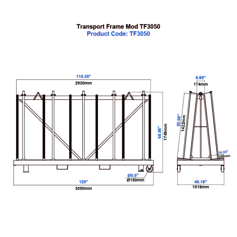 Aardwolf TF3050 Transport Frame Mod 