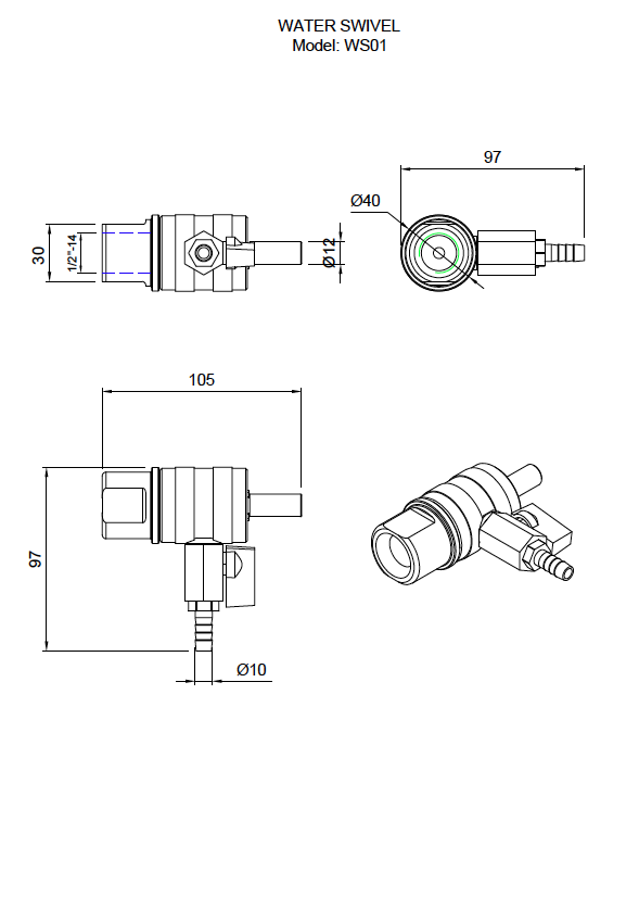 Aardwolf WS01 Water Swivel