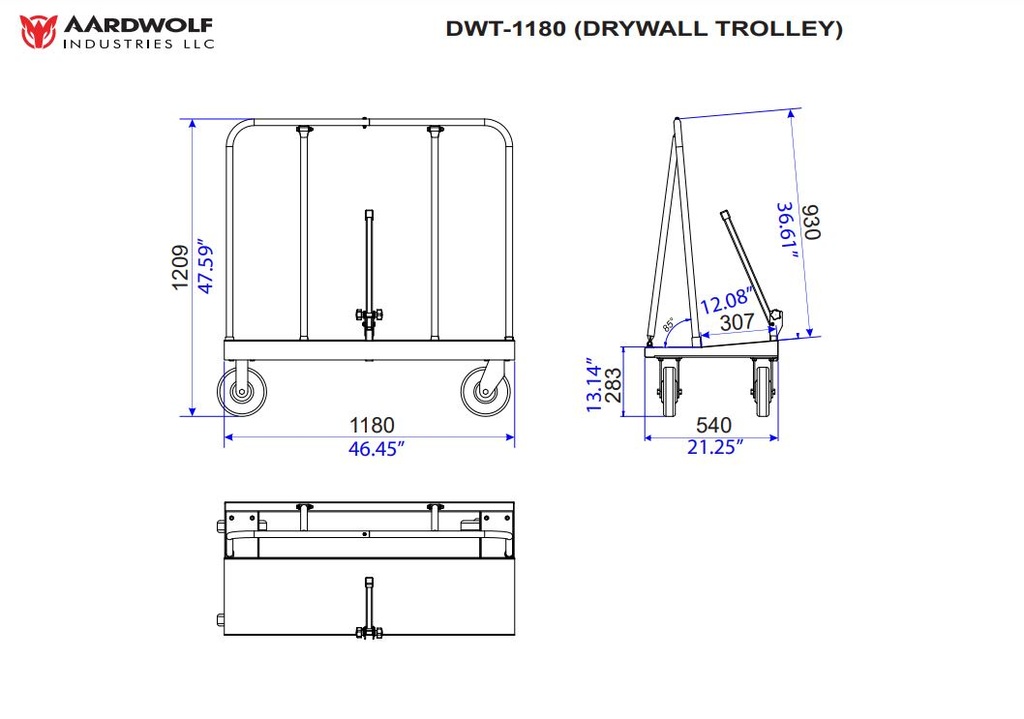 Aardwolf DWT-1180 Dry Wall Trolley