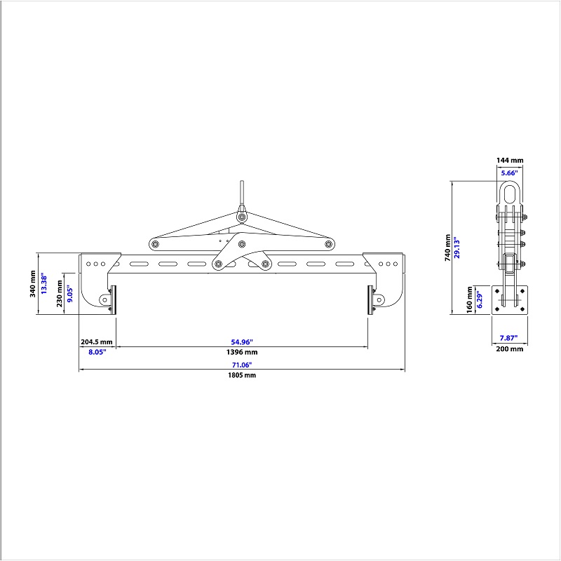 Aardwolf AHLC-1370 Horizontal Stone Lifting Clamp