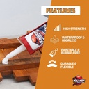 Kraken Bond Ultra Grab High Tack Construction Adhesive - White