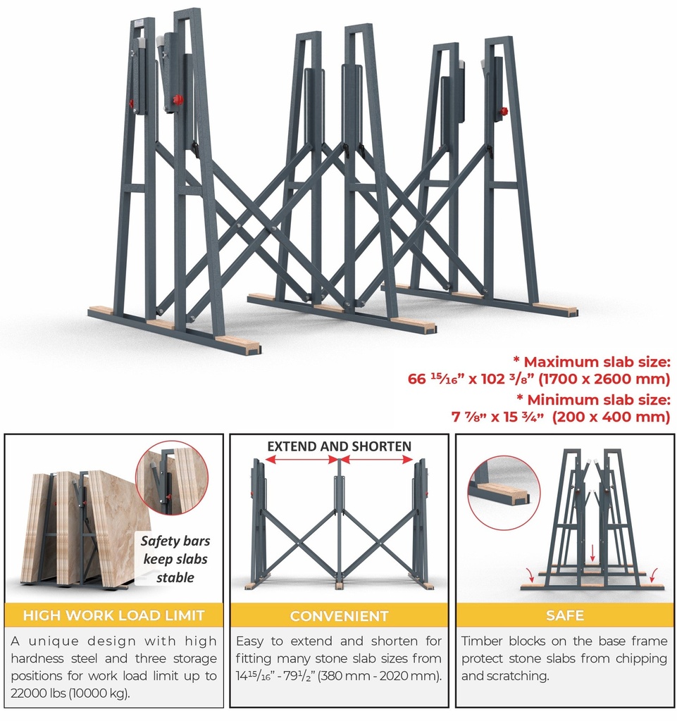 ABACO TRIPLE SIDE FOLDING TRUCK A-FRAME - ATSFTA056 — application