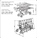 Achilli SC500 PC Tilting Slab Transport Cart. 77 x 48 Table. Weight Capacity 1102 lbs - close-up det