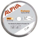 Alpha Katana Q Turbo Rim Wet/Dry Cutting Blade for Quad Series Adapter - dimensions
