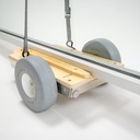 Omni Cubed EZ Glide Glass Dolly  750 lb Precision Glass Transport Dolly - side view
