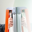 Omni Cubed EZ Ledge Glass Lifter  Boom Lift Glass Installation Tool - close-up detail