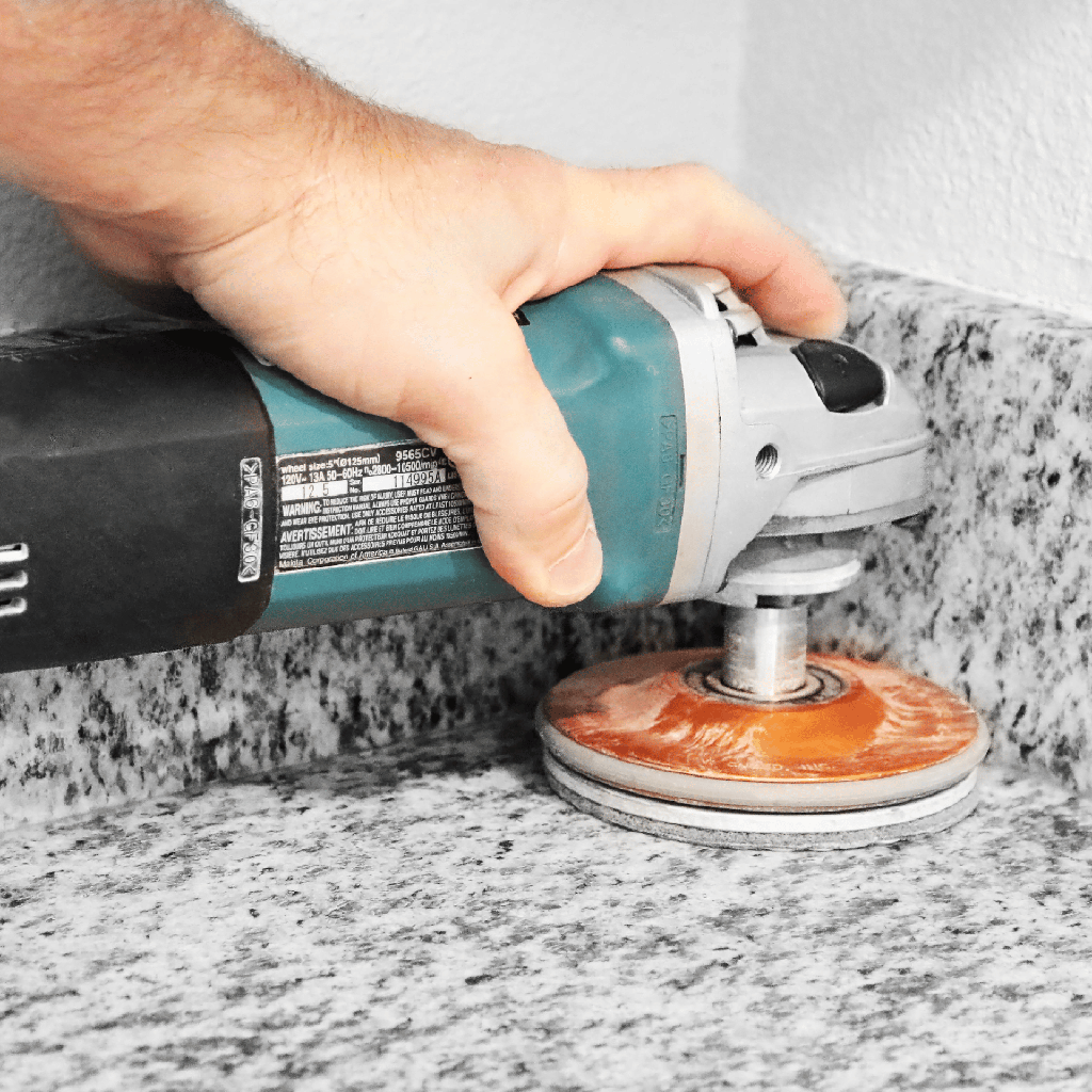 Omni Cubed No-Spin Edger  Patented Edge Polishing Tool (5 Inch) - close-up detail