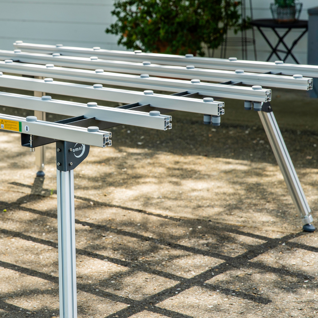 Omni Cubed S3 Slim Slab Saver Table HD  600 lb Heavy-Duty Slab Table - close-up detail