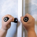 Omni Cubed Vertical Lifting Handle  Foam Grip Rail Handle for Panel Installation - close-up detail