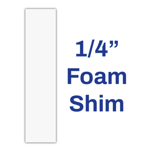 Tenax Miter Medic High Density Foam Shims (48 Count) for Countertop Overhang Installation - in use