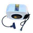 Tenax TuffReel Volt 50 FT Retractable Electric Cord Reel for Stone Fabrication Shops - in use