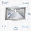 APR-3118-9 precision sizing - dimensions