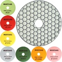WHITE MUSTANG 7-Step Dry/Wet Quartz Polishing Pads - Image 1
