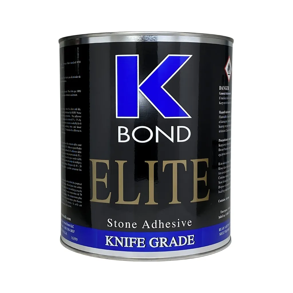 [EPOX.70647] K-Bond ELITE Acrylic Blend Knife Grade Stone Adhesive — Clear, UV-Stable, Fast-Set (Quart) (5 Gallon)
