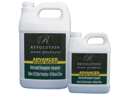 Revolution ADVANCED Stone Sealer — Water-Based Fluoropolymer Impregnator for Natural Stone