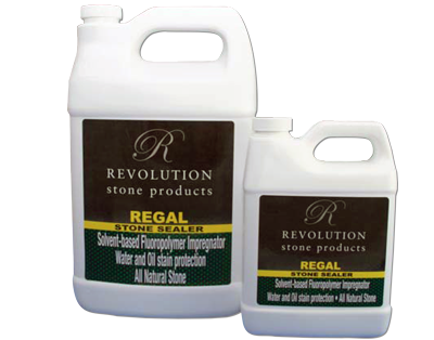 Revolution REGAL Stone Sealer — Solvent-Based Fluoropolymer Impregnator for Natural Stone