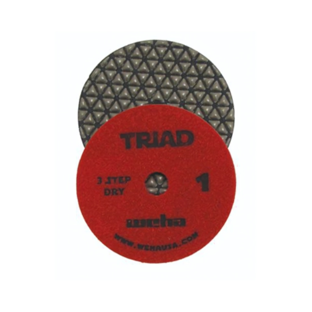 [13370SET] WEHA 4" Step #1 Triad 3 Step Dry Diamond Polishing Pad