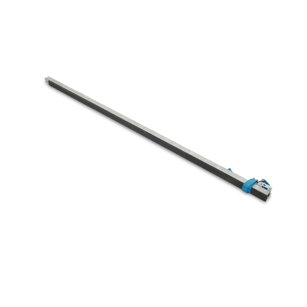 Weha 5′ Replacement Upright Pole — 58-1/2″ Galvanized, Complete with Rubber, Strap & Brass Hook