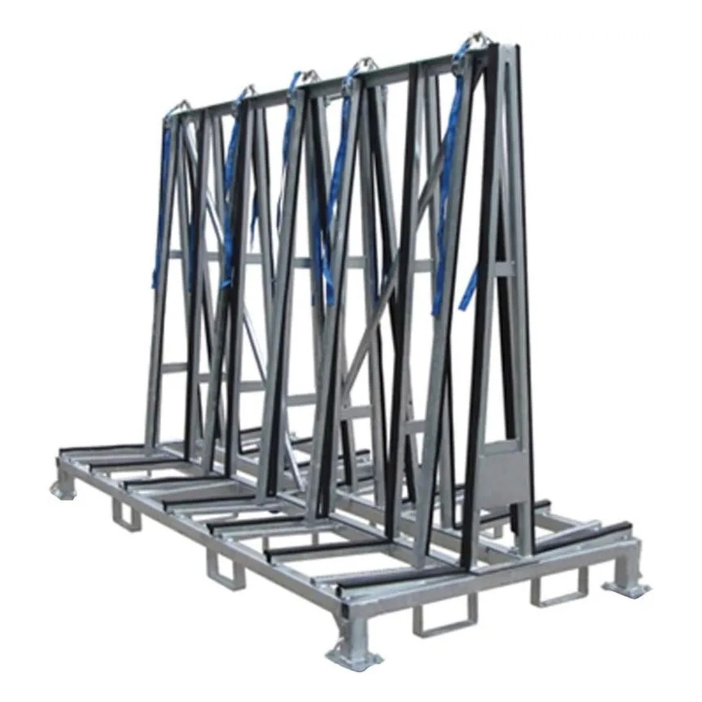 Weha Large A-Frame Transport Cart — Galvanized Steel Stone Slab Storage & Transport