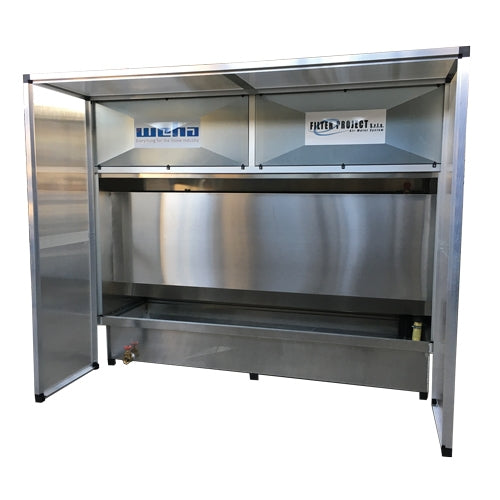Filter Project TEC710 Water Wall Wet Dust Collection Booth — 6.5 ft (2 m), Stainless Steel