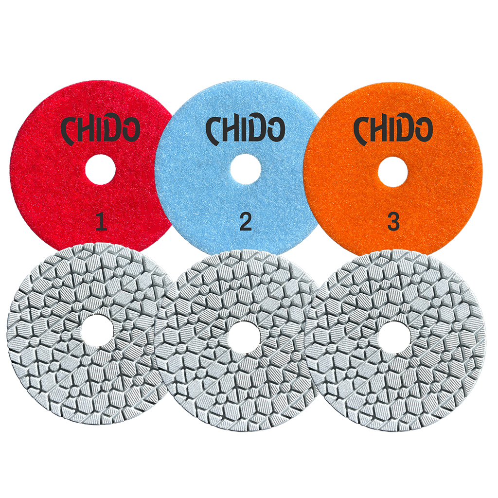 [51471] Chido 4" 3 Step Polishing Pads (Step 1)