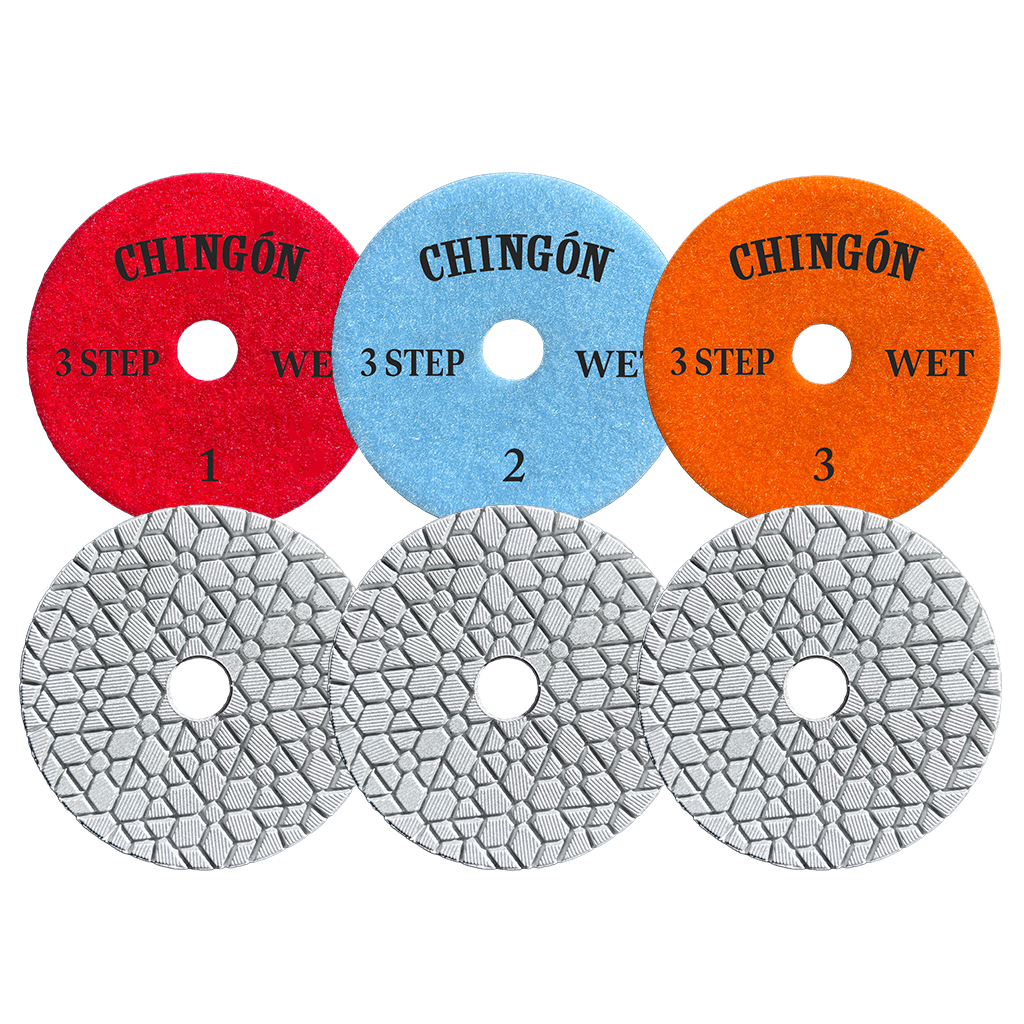 Chingon 4" Premium 3 Step Polishing Pads