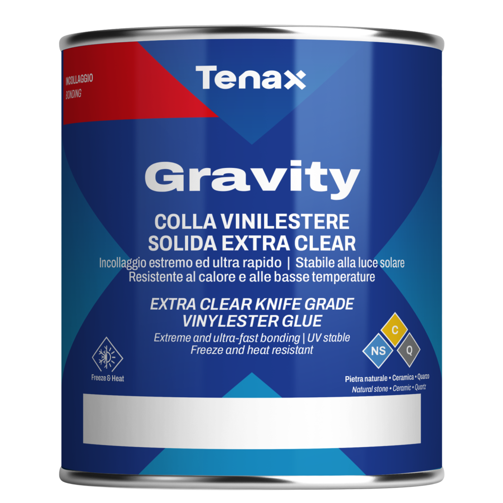 [GRAVITY1QT] Tenax Gravity Vinyl Ester Knife Grade — Extra-Clear, UV-Stable Stone Adhesive (1 Quart)