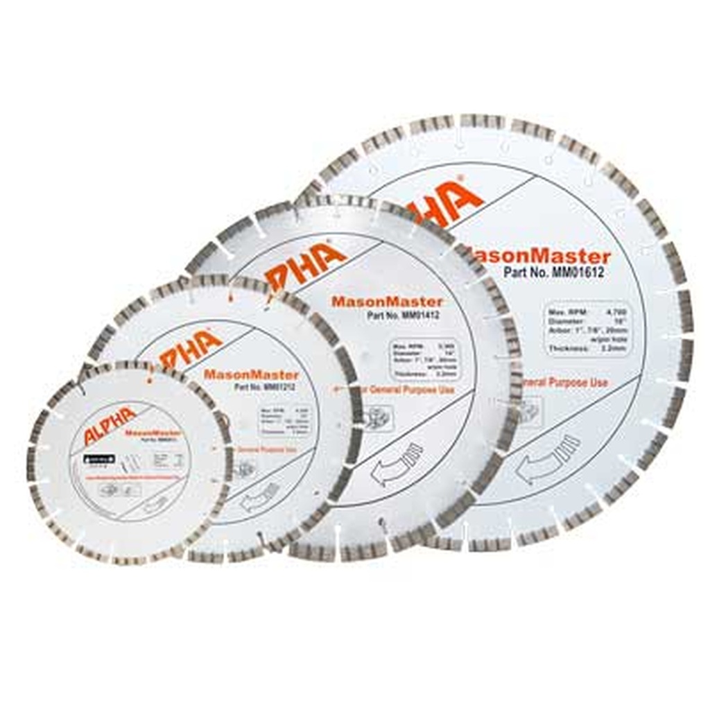 [MM00912] Alpha MasonMaster Concrete Blade (9")