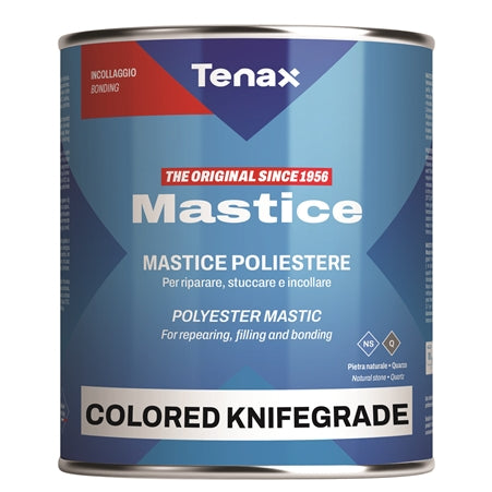 [17AC01BG50] Tenax Colored Knife Grade Polyester Adhesive — Buff, Glossy & Polishable for Marble, Granite & Engineered Stone (1 Qt)