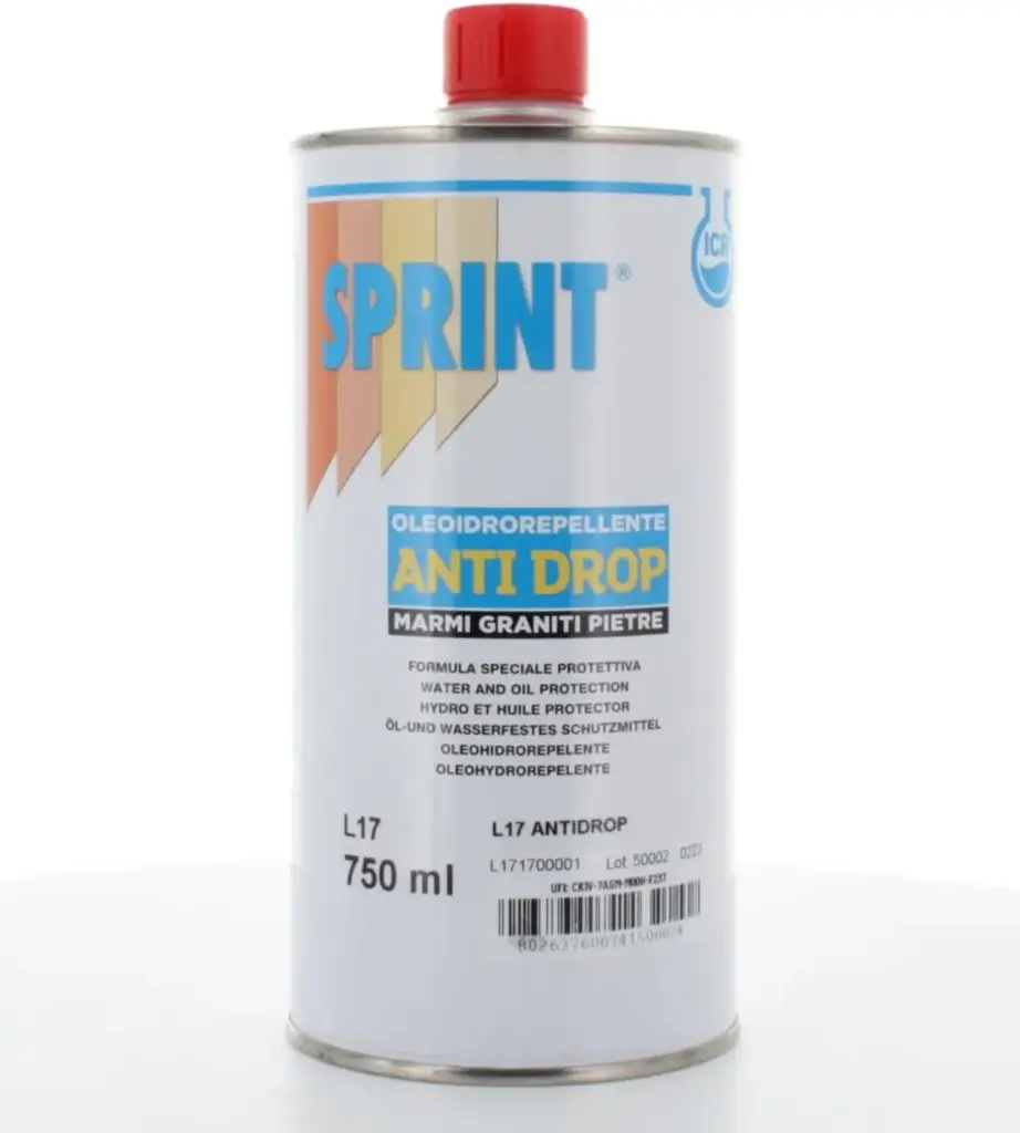 ICR Sprint L17 Anti-Drop Solvent-Based Sealer — Oil- & Water-Repellent Impregnator for Marble & Granite