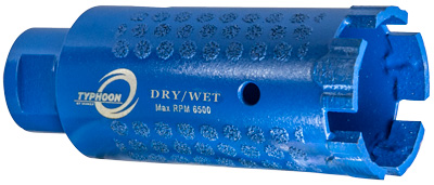 Typhoon Dry T-type segments Core Bit w/ outside Vacuum Protection 5/8"-11