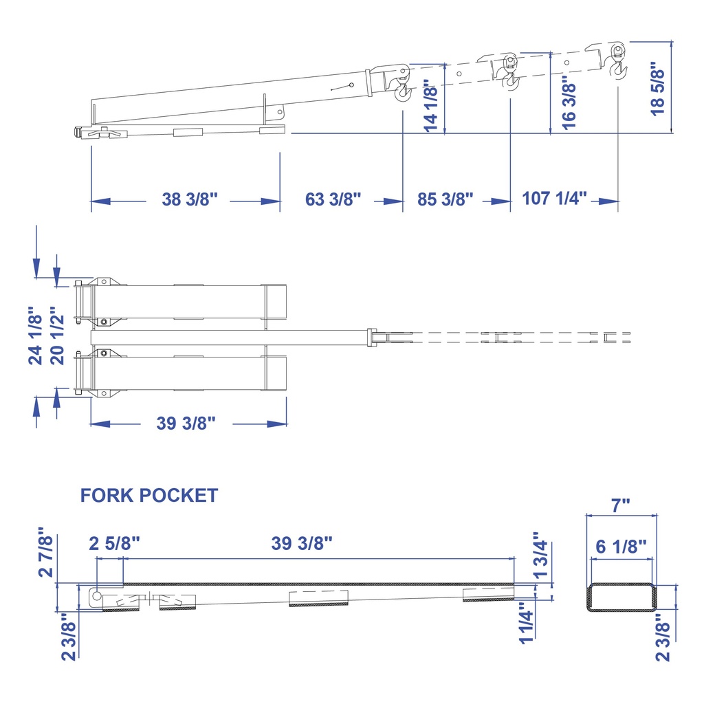 [FB1-2720] Aardwolf Forklift Boom (FB1-2720)