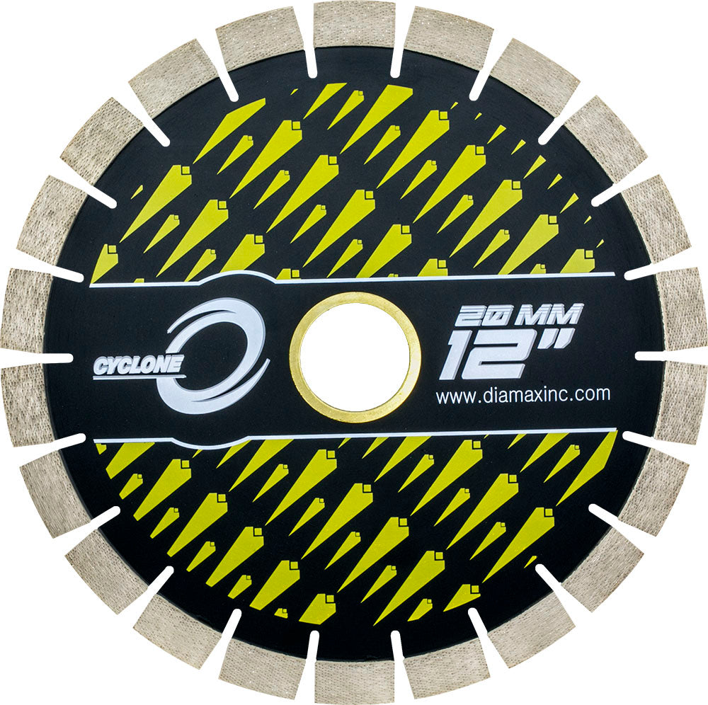 Cyclone Marble Bridge Saw Blade, 10mm Segment, 50/60mm Arbor
