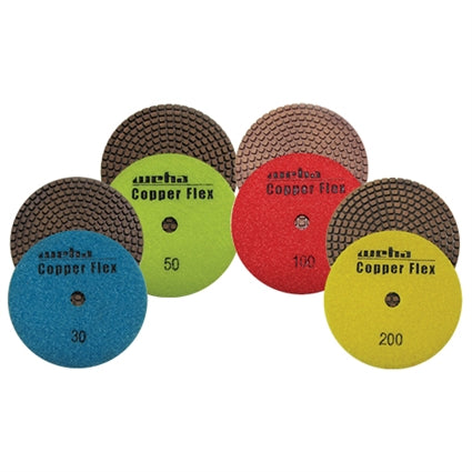 [15500] Weha 4" CopperFlex Diamond Polishing Pad (30)