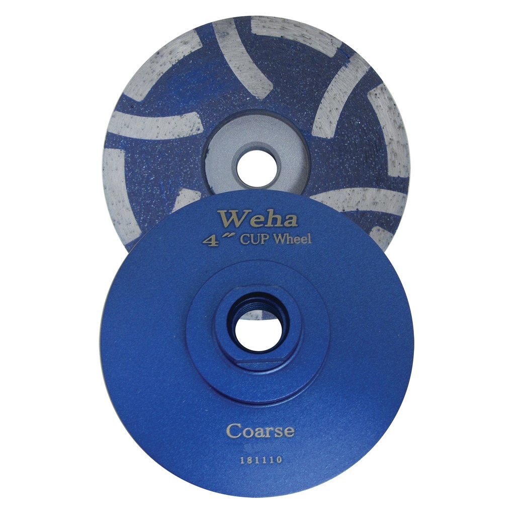 [7680] Weha 4" Resin Fill Diamond Cupwheel (Coarse)