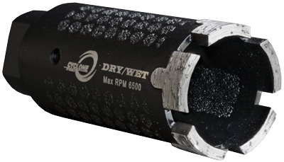 Cyclone Turbo Rim Dry Core Drill Bit w/ side protection 5/8-11
