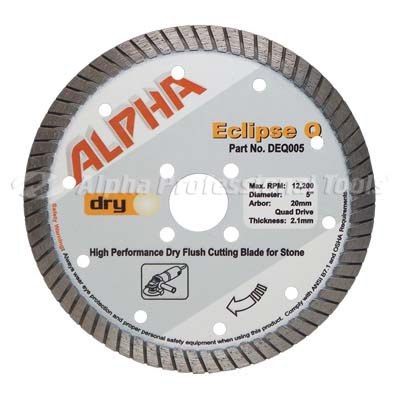 [DEQ005] Alpha Eclipse Q High Performance Dry Flush Cutting Blade (5" / 20mm Arbor)