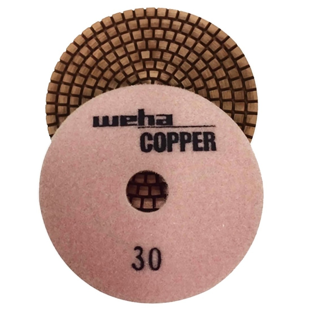 Weha 4" Copper Resin Diamond Polishing Pad