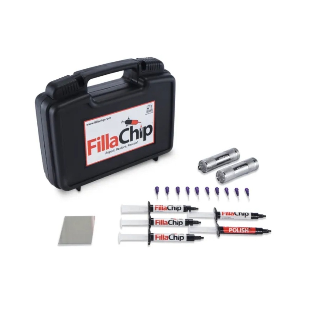 [1902] FillaChip Starter Kit for Chip Repair — UV Stone & Granite Chip Repair Kit