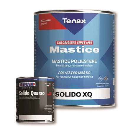 [1SQOW] Tenax Solido XQ Quartz Optical White — Knife-Grade Color-Match Stone Adhesive, 1 Liter